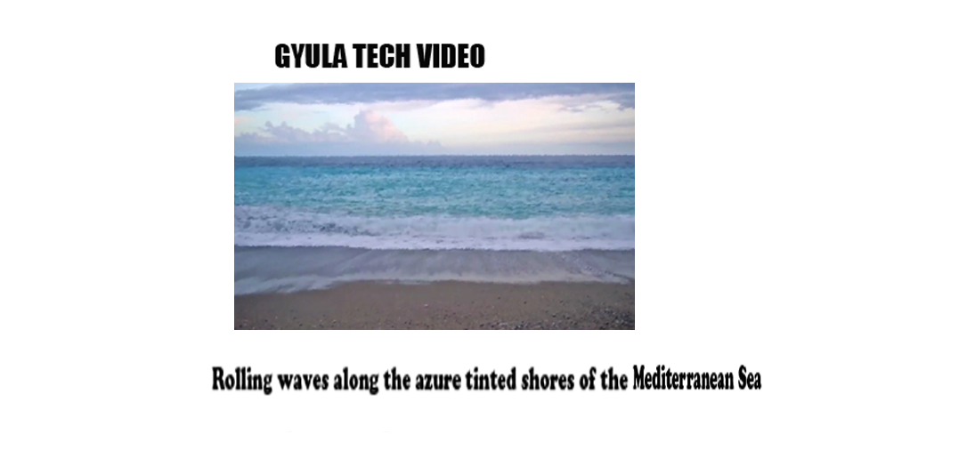 Painted rolling waves along the azure tinted shores of the  Mediterranean... GYULA TECH PROFILES.